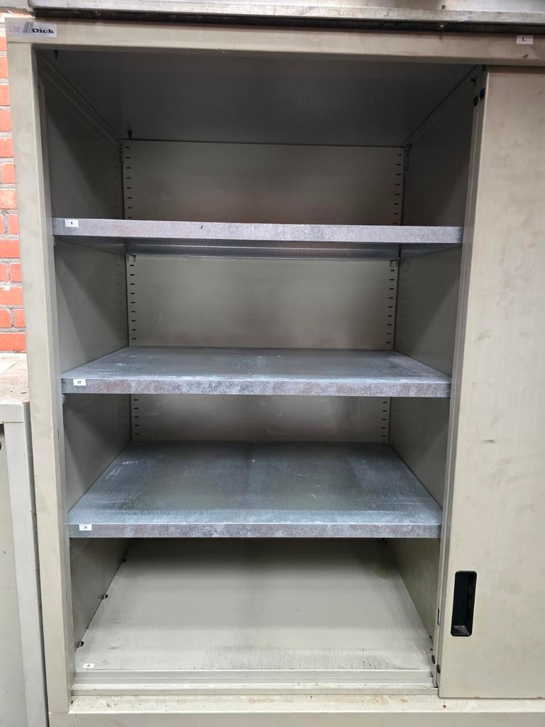 Schuifdeurkast lista 3× werkplaats staal bott inrichting, Ophalen, Gebruikt, 100 tot 150 cm, 100 tot 150 cm