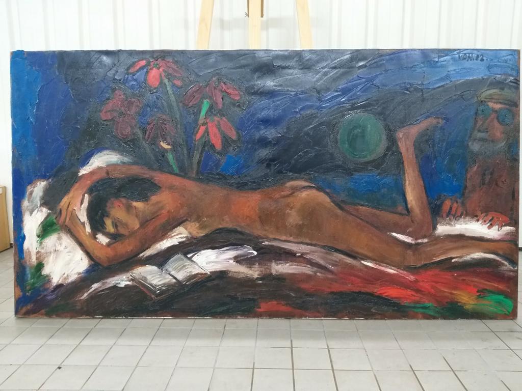 Mooi olieverf schilderijen van Theo van der Horst 160x86, Ophalen of Verzenden