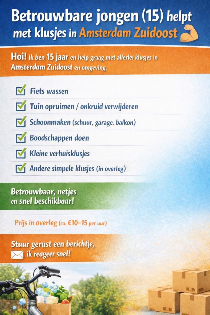 Klusjes, Vacatures, Vacatures | Thuiswerk, Vanaf 10 jaar, Overige vormen