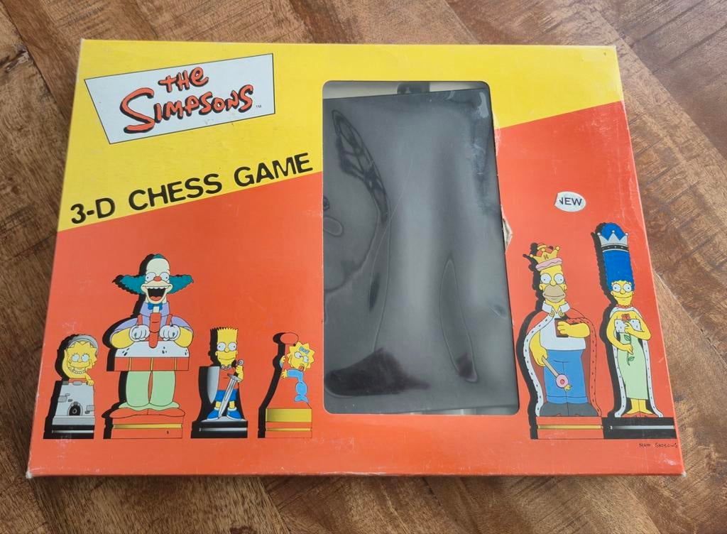 The Simpsons 3D Schaakspel - Compleet in Doos!, Hobby en Vrije tijd, Gezelschapsspellen | Bordspellen, Een of twee spelers, Ophalen of Verzenden