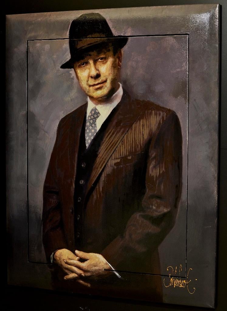 Peter Donkersloot - Raymond reddington schilderij blacklist, Antiek en Kunst, Kunst | Schilderijen | Modern, Verzenden