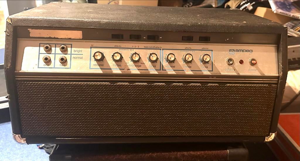 Vintage Ampeg SVT Blueline Basversterker, Ophalen, Gebruikt, Basgitaar, 100 watt of meer