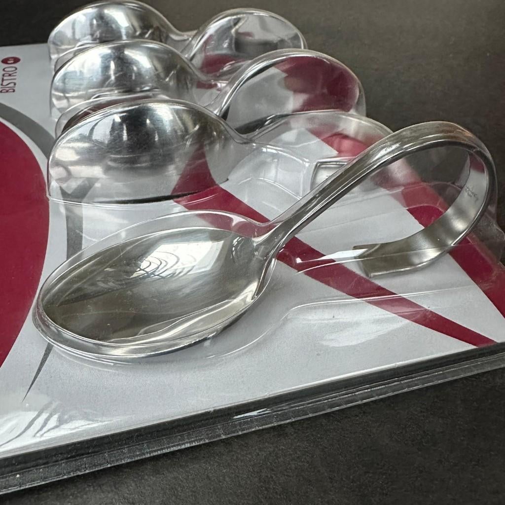 6 amuse / aperitief lepels - Berghoff, Ophalen of Verzenden, Zo goed als nieuw, Rvs of Chroom, Vaatwasserbestendig