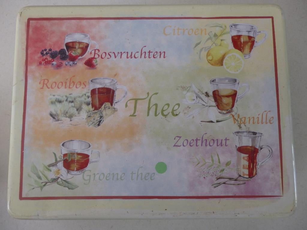 Thee Trommel, Verzamelen, Blikken, Ophalen of Verzenden, Zo goed als nieuw, Thee