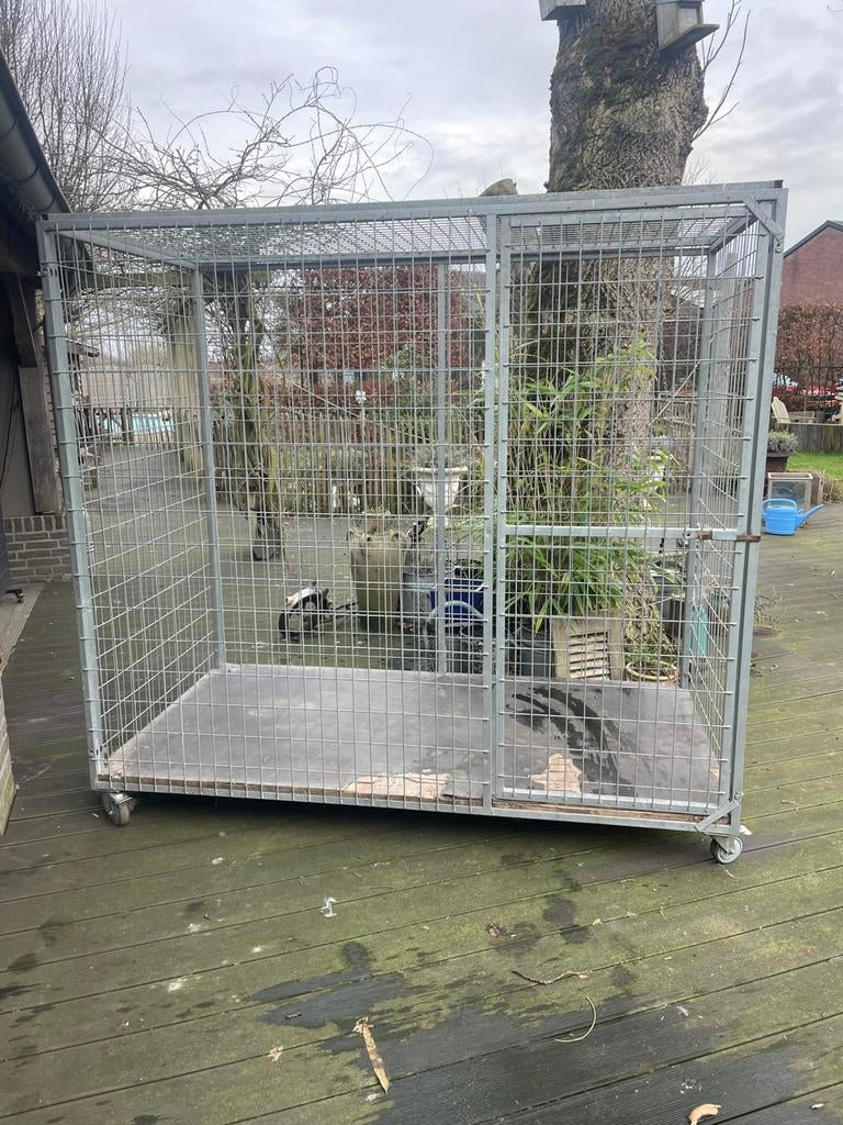 Kattenren voliere Verrijdbare papegaaien/kaketoe/kattenkooi, Dieren en Toebehoren, Vogels | Hokken en Kooien, Ophalen, Gebruikt