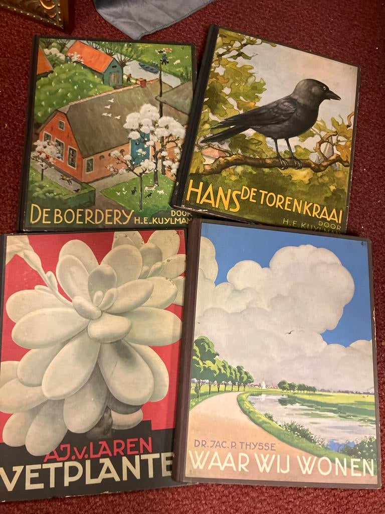 4 Vintage Plaatjesalbums: De Boerderij, Hans de Torenkraai e, Boeken, Ophalen of Verzenden, Gelezen, Plaatjesalbum