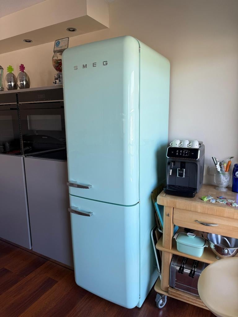 Smeg koelkast FAB32RPG6 mintgroen, Witgoed en Apparatuur, Koelkasten en IJskasten, Ophalen, 200 liter of meer, 160 cm of meer