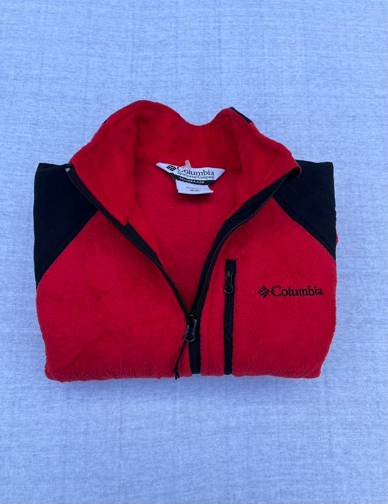 Rood fleece vest - columbia– maat M – volledige rits, Ophalen of Verzenden, Zo goed als nieuw, Maat 38/40 (M), Rood