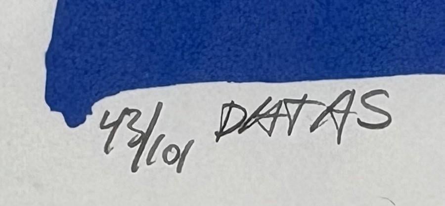 1373. Zeefdruk - Henk Hofstra "Datas", kantoorgerei, 1980, Ophalen of Verzenden