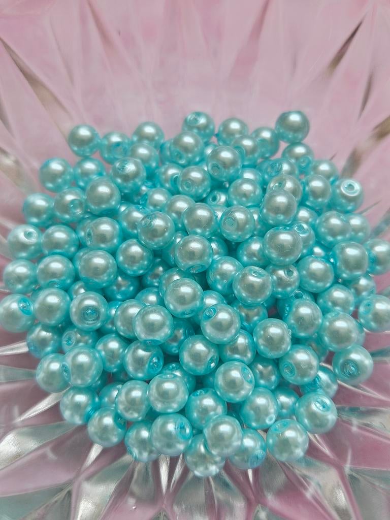 Lichtblauwe glasparels #668, Ophalen, Nieuw, Kraal