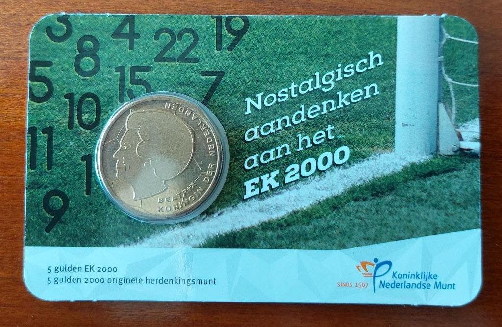 5 gulden 2000 EK in coincard, Ophalen of Verzenden, Koningin Beatrix, 5 gulden