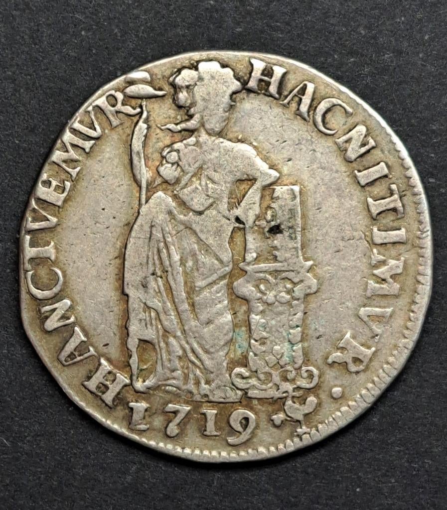 Gelderland 1 gulden 1719, Postzegels en Munten, Munten | Nederland, 1 gulden, Vóór koninkrijk, Verzenden, Zilver