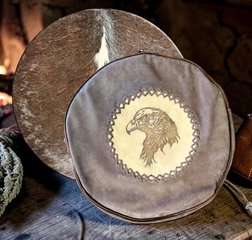 Sjamanendrum Nubische Geit 52 cm incl lederen drumtas, Verzenden, Nieuw, Trommel