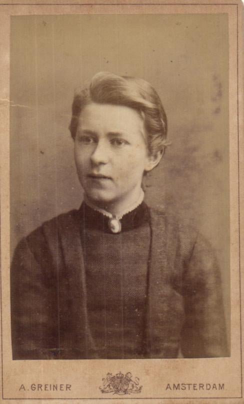 CDV- Albert Greiner - Damrak - Amsterdam, Gebruikt, Verzenden, Foto, Klederdracht