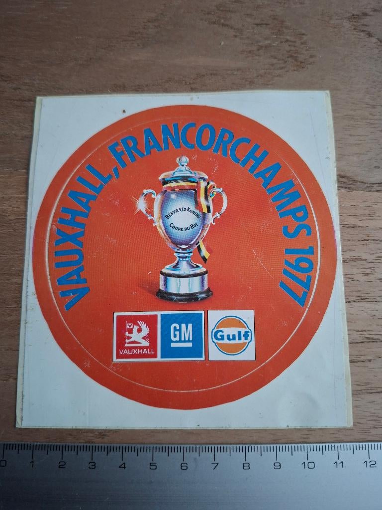 Sticker vauxhall francorchamps 1977, Ophalen of Verzenden, Zo goed als nieuw, Auto of Motor