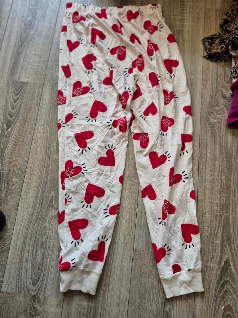 George Pyjamabroek met Hartjesprint - Maat M, Kleding | Dames, Maat 38/40 (M), Wit, George, Ophalen of Verzenden