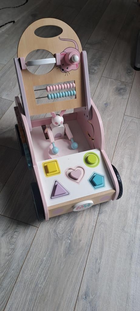Ecotoys Houten Loopwagen met Activiteitenpaneel, Ophalen of Verzenden, Gebruikt, Overige typen, Met wieltjes