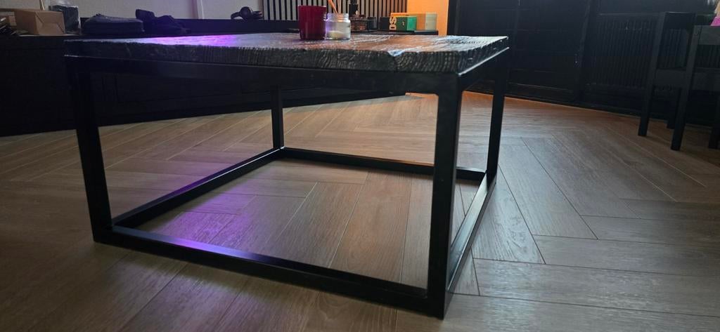 Salontafel vierkant, Overige houtsoorten, 50 tot 100 cm, Modern, Industrieel, Verzenden