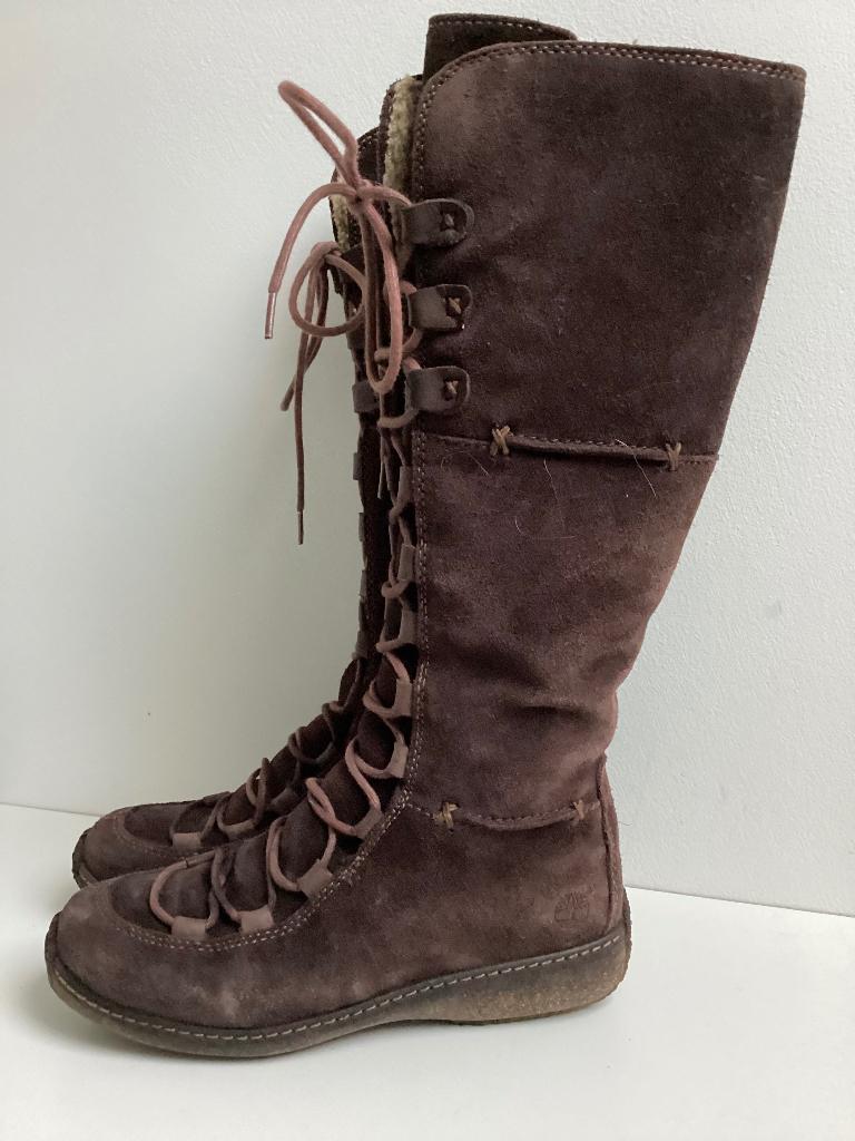 Timberland laarzen leer gevoerd mt 38, Hoge laarzen, Bruin, Ophalen of Verzenden, Timberland