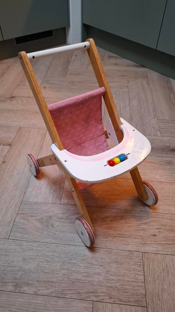 Hape houten kinderbuggy, Ophalen, Gebruikt, Meisje