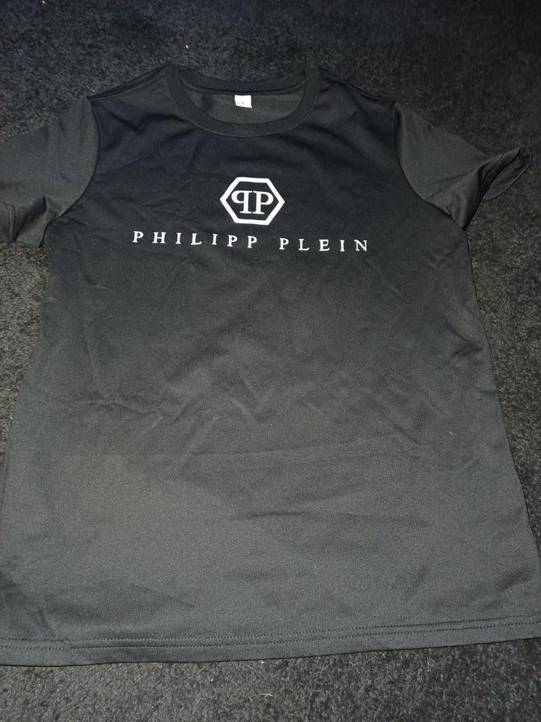 Zwart Philipp Plein T-shirt met opdruk, Ophalen of Verzenden