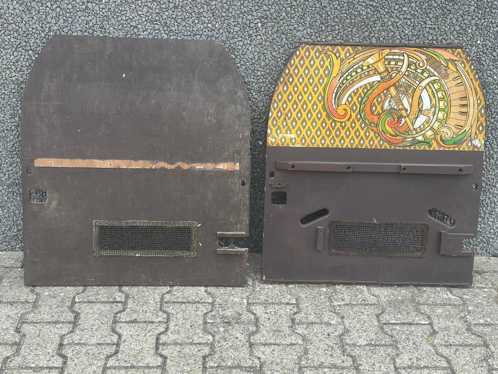 Set originele Wurlitzer 1100 achterdeuren, Ophalen, Zo goed als nieuw, Voor 1950, Wurlitzer