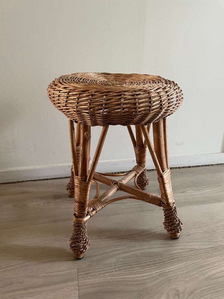 Geweven kruk, Ophalen, Gebruikt, Hout