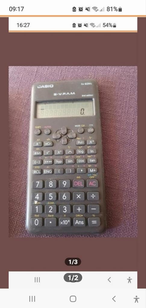 Casio rekenmachine fx-72MS, Ophalen of Verzenden