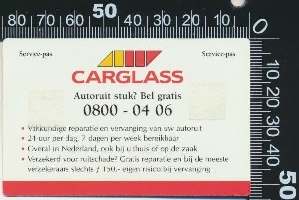 Sticker: Carglass - Autoruit stuk - Bel gratis, Ophalen of Verzenden, Zo goed als nieuw, Auto of Motor