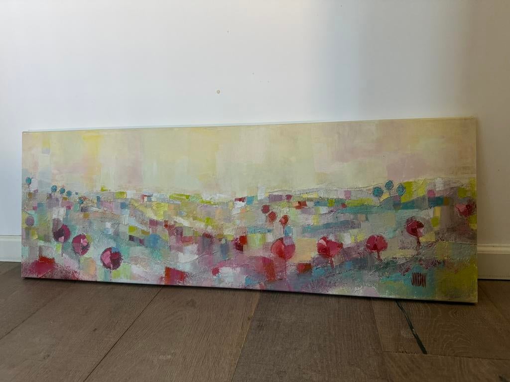 TE KOOP: Mooi schilderij | Jourdan | 35x100, Antiek en Kunst, Kunst | Schilderijen | Klassiek, Ophalen