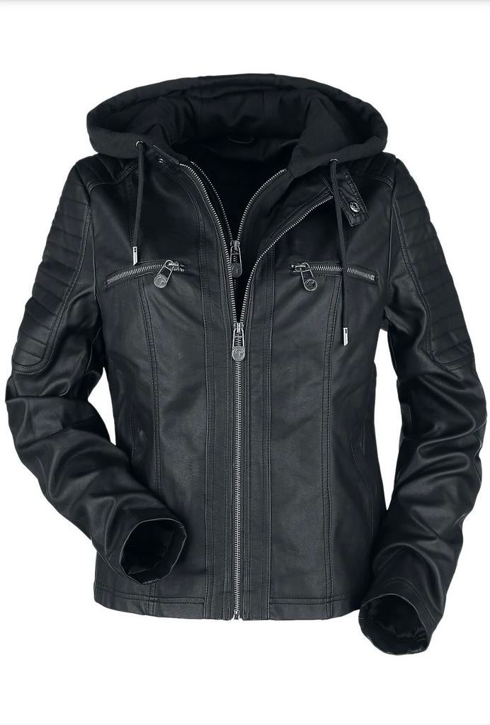 Jack kunstleer bikerjack, Emp Black premium, Ophalen of Verzenden, Gedragen