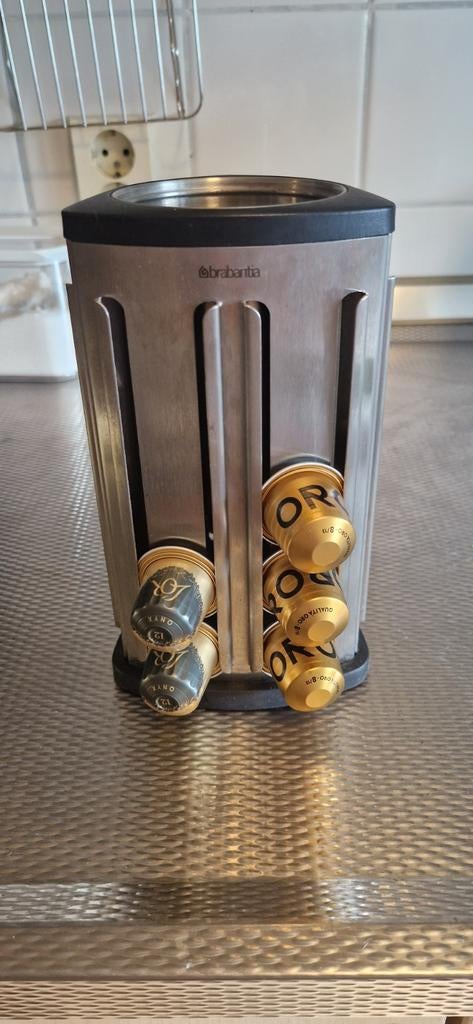 Brabantia Nespresso capsulehouder en bestekhouder, Ophalen of Verzenden, Zo goed als nieuw