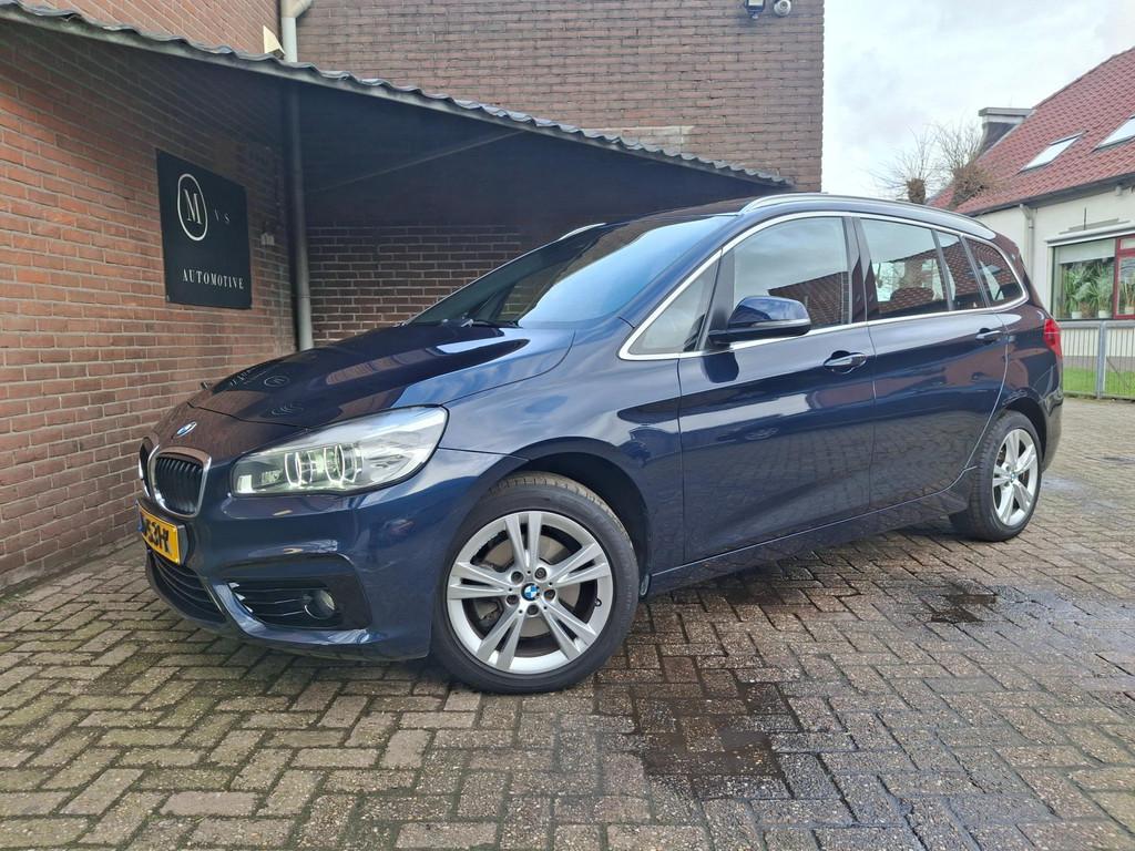 BMW 2-serie Gran Tourer 218i Sport 7p Automaat / Panoramadak, Auto's, BMW, Gebruikt, 2-Serie Gran Tourer, Blauw, 7 stoelen