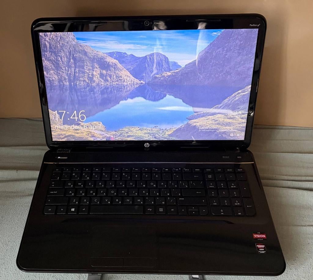 HP Pavilion g7 Snelle SSD 6GB RAM Win 10 Pro + GRATIS TAS, Ophalen, Met videokaart, 2 tot 3 Ghz, Qwerty