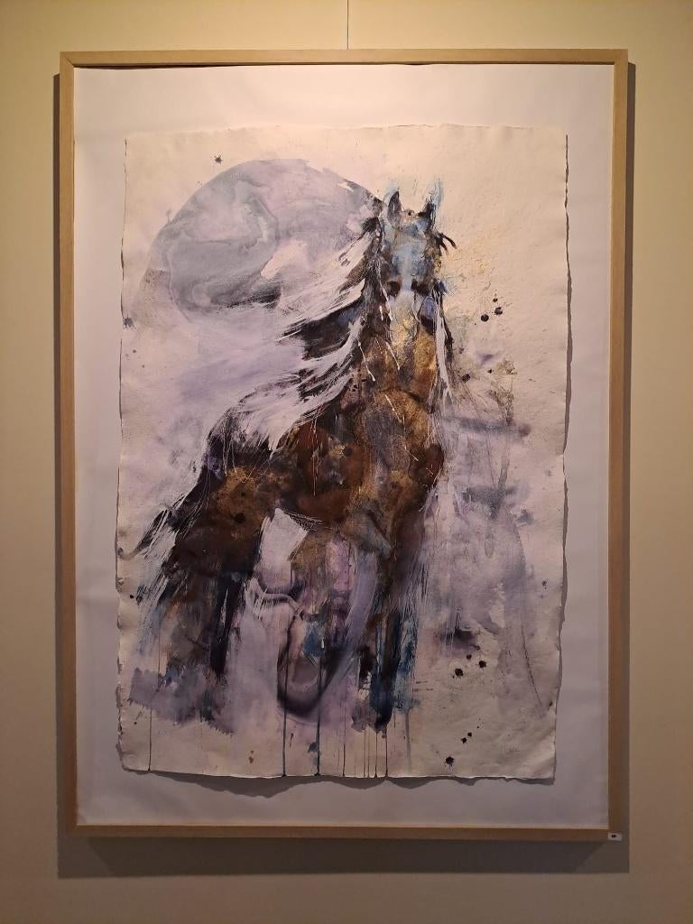 schilderij Running Free (paard), Antiek en Kunst, Kunst | Schilderijen | Abstract, Ophalen