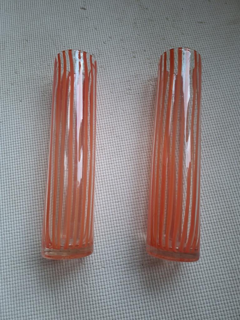 Vintage vazen, Overige kleuren, Ophalen of Verzenden, Minder dan 50 cm, Glas