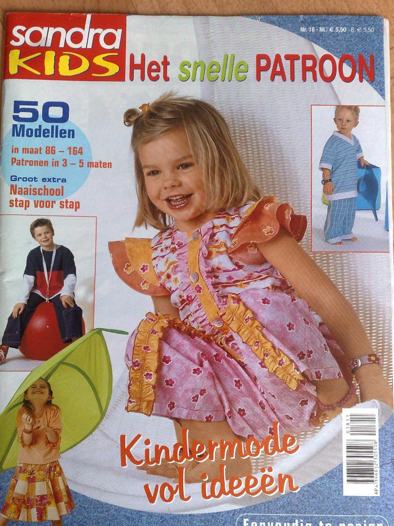 Sandra kids zomer kindermode nr: 18 , maten: 86 - 164, Hobby en Vrije tijd, Kledingpatronen, Verzenden, Zo goed als nieuw, Kind