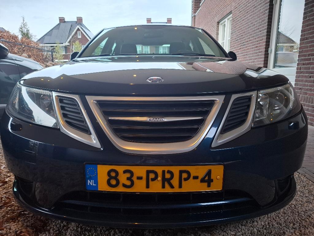 Saab 9-3 2.0t Norden Exclusiv met Hirsch Performance tuning, Auto's, Saab, Zwart, 4 cilinders, Blauw, Leder en Stof