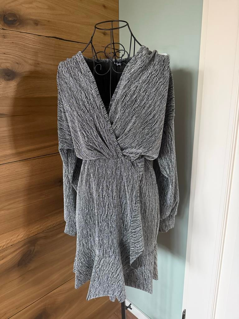 Most Wanted zilver glitter jurk maat S, Ophalen of Verzenden, Zo goed als nieuw, Maat 36 (S), Grijs