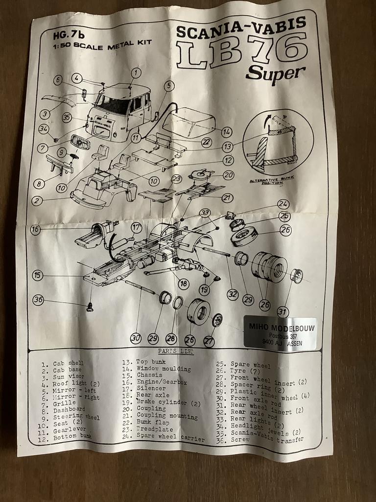 SCANIA - VABIS. LB 76 Super., Ophalen of Verzenden, Nieuw, Bus of Vrachtwagen, Overige merken