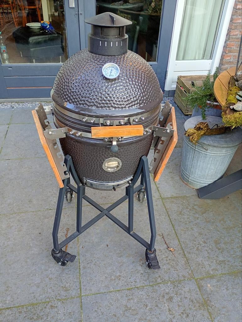 Grizzly grills Kamado medium rooster 40 cm als nieuw, Ophalen of Verzenden, Zo goed als nieuw, Kamado, Met accessoires