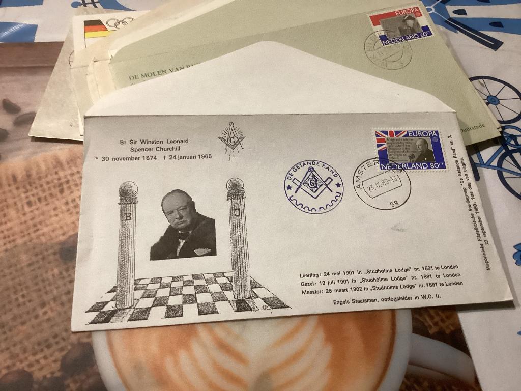 No9930 Winston Churchill vrijmetselaar 23-9-1980 Heb ook van, Postzegels en Munten, Ophalen, Onbeschreven, Nederland