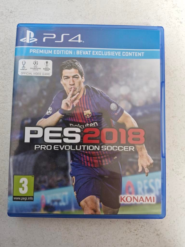 PES 2018 Pro Evolution Soccer PS4 - Premium Edition, 2 spelers, Ophalen of Verzenden, Zo goed als nieuw, Eén computer