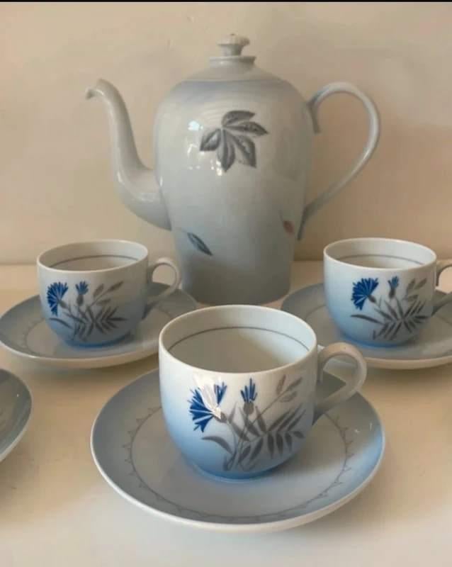 Bing & Grondahl koffieservies korenbloem 7 persoons, Ophalen of Verzenden, Zo goed als nieuw, Overige stijlen, Kop(pen) en/of Schotel(s)