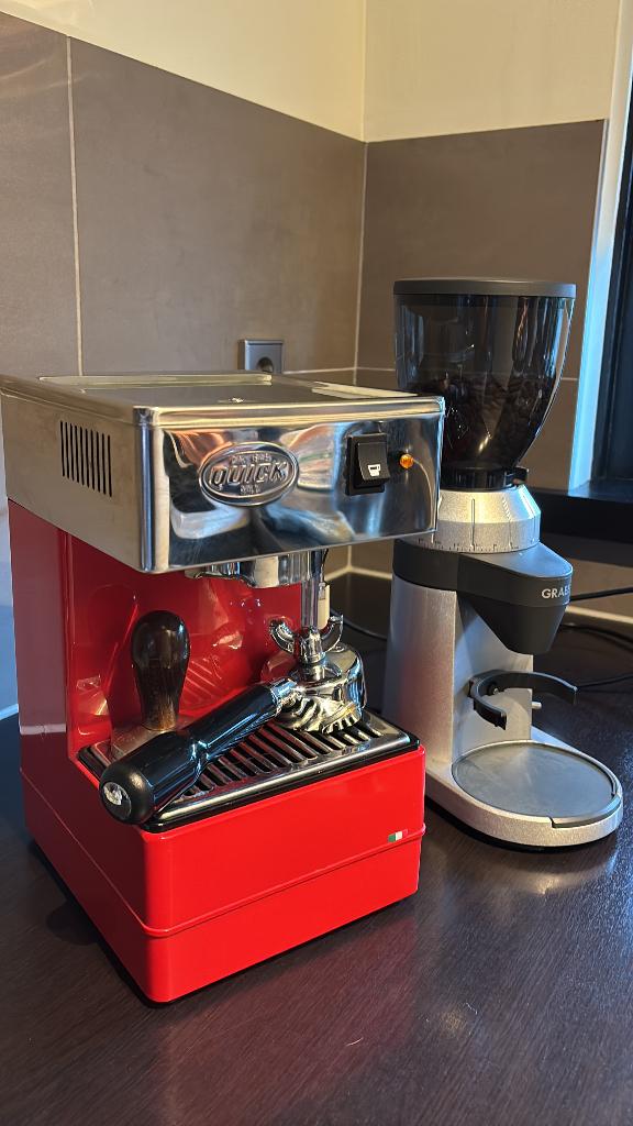 Quick Mill 820 met Graef koffiemolen, Witgoed en Apparatuur, Koffiezetapparaten, Espresso apparaat, Ophalen of Verzenden, Zo goed als nieuw