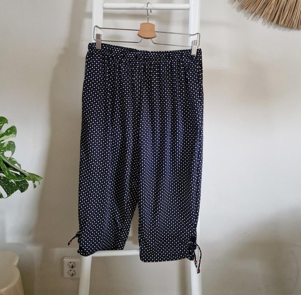 BM mode donkerblauw gestipte broek maat XXXL magna paola, Blauw, Ophalen of Verzenden, Broek of Spijkerbroek, Onbekend