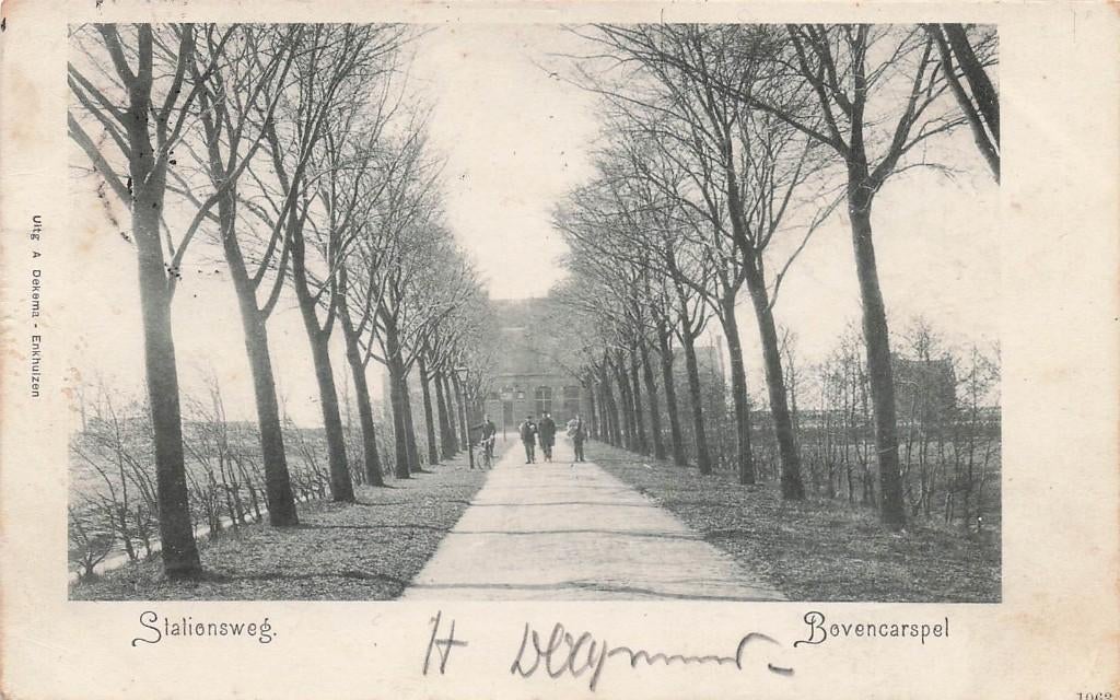 AM004 Bovenkarspel Stationsweg 1901, Verzenden, Voor 1920, Gelopen, Noord-Holland