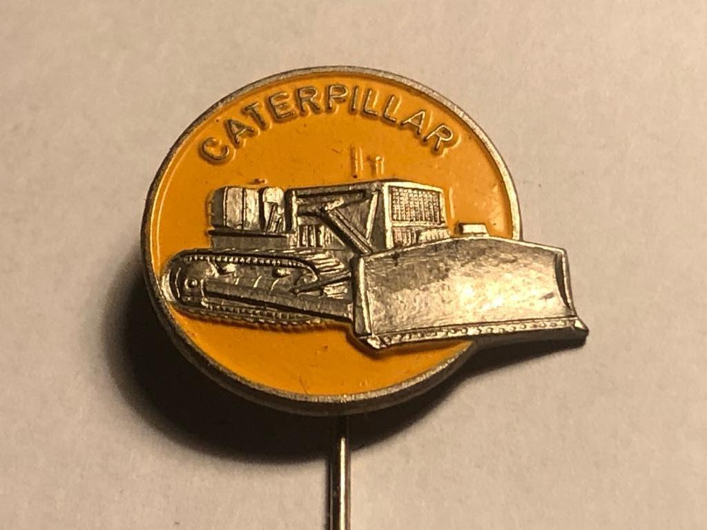 Metalen CATERPILLAR BULLDOZER Speld., Verzenden, Zo goed als nieuw, Transport, Speldje of Pin