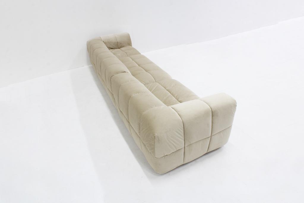 Vintage modulaire Arflex Strips sofa velours Cini Boeri, Huis en Inrichting, Banken | Bankstellen, 100 tot 125 cm, Design, 300 cm of meer