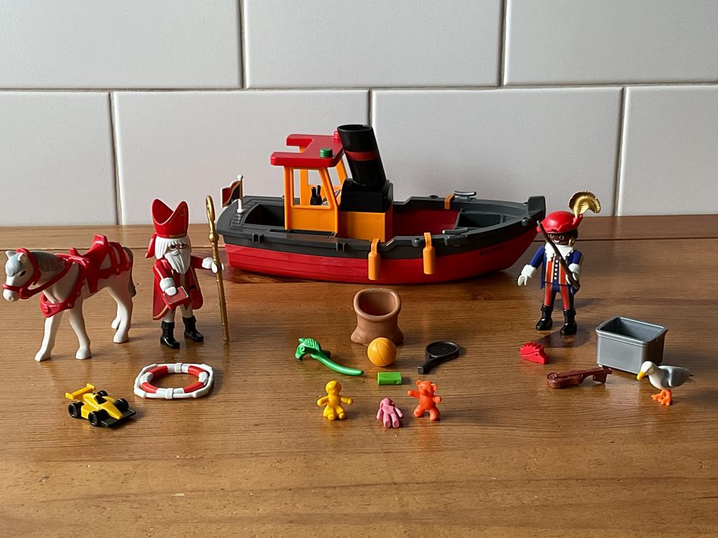 PLAYMOBIL STOOMBOOT VAN SINTERKLAAS 🎁 🎁 SUPERSET !!, Ophalen of Verzenden, Gebruikt